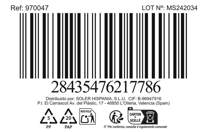 Privilege Vaporera Cazuela Quttin, Diámetro 24 cm, Acero, 3.24 kg (6 Unidades)