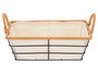 Kinvara Cesta de Metal Rectangular con Asas 29x12x19 cm Natural (Set de 24)