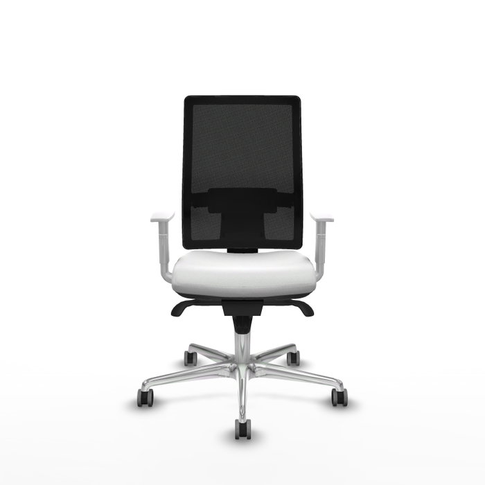 PIQUERAS Y CRESPO Silla de oficina Horna con mecanismo Sincro, Blanco y Negro