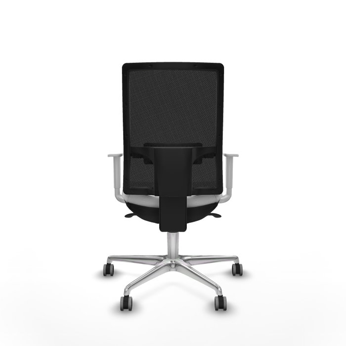PIQUERAS Y CRESPO Silla de oficina Horna con mecanismo Sincro, Blanco y Negro