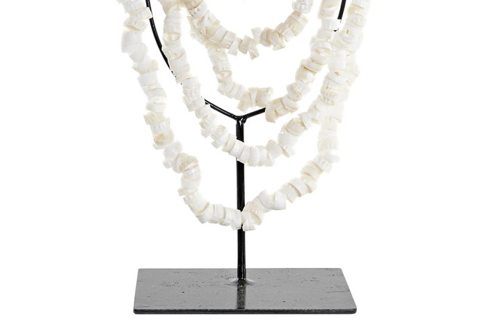 DKD Home Decor Decoración de Conchas y Hierro Blanco con Collar