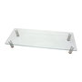 ROLINE 17023376 Soporte de Monitor de Cristal Ajustable en Altura, Rectangular, Hasta 20 kg, Transparente, para Escritorio