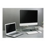 ROLINE 17023376 Soporte de Monitor de Cristal Ajustable en Altura, Rectangular, Hasta 20 kg, Transparente, para Escritorio