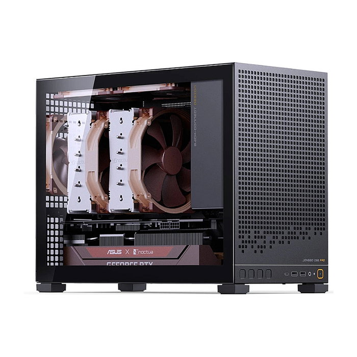Jonsbo D32 PRO Negro, Carcasa Mini PC con Vidrio Templado y soporte mATX