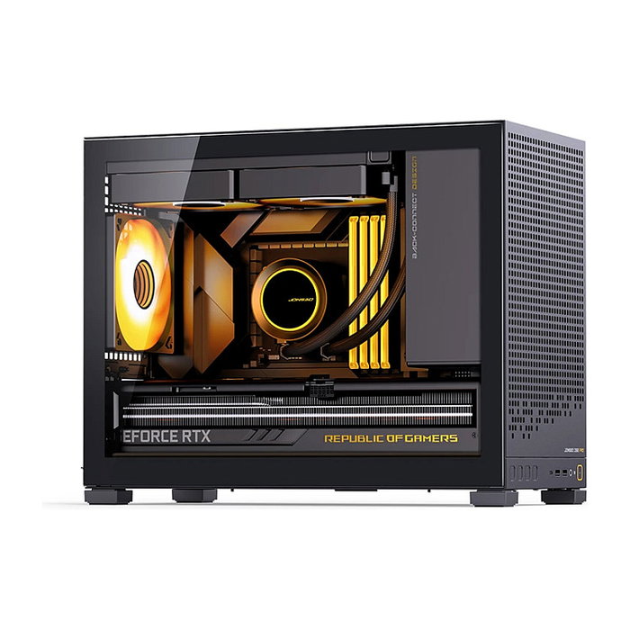 Jonsbo D32 PRO Negro, Carcasa Mini PC con Vidrio Templado y soporte mATX