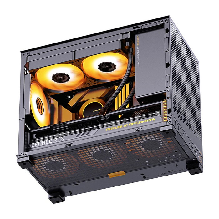 Jonsbo D32 PRO Negro, Carcasa Mini PC con Vidrio Templado y soporte mATX