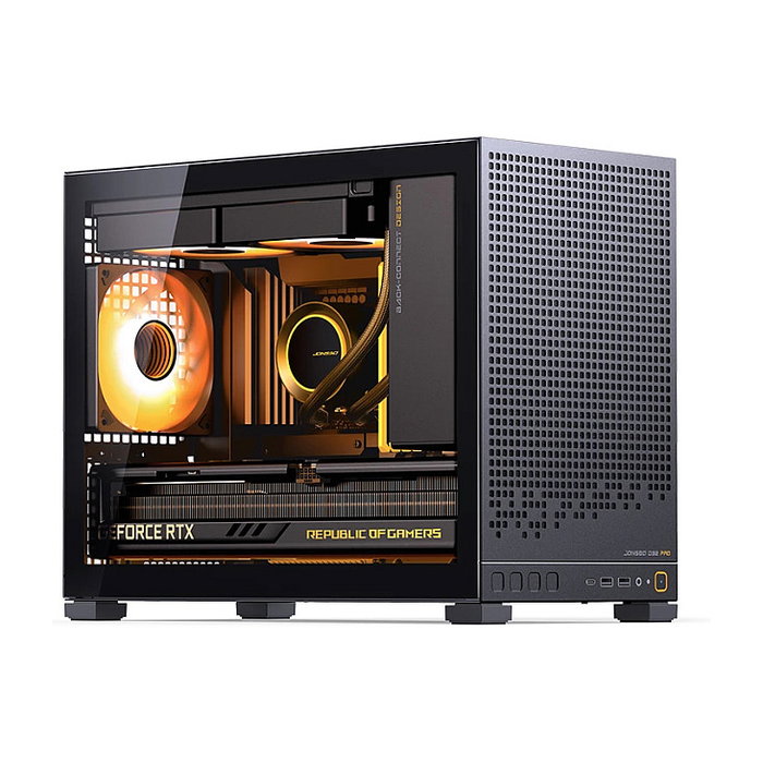 Jonsbo D32 PRO Negro, Carcasa Mini PC con Vidrio Templado y soporte mATX