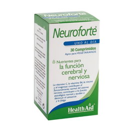 Health Aid Neuroforte 30 comprimidos - Complemento alimenticio con magnesio, vitaminas B y ginkgo para el sistema nervioso