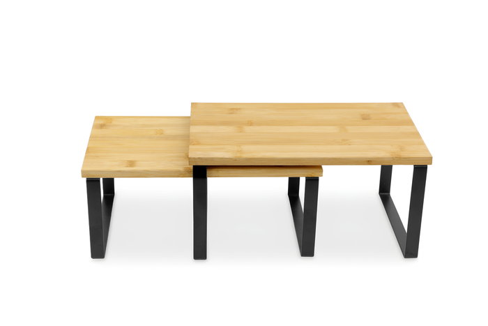 Inde Set de 2 Estantes para Cocina, Color Negro, Medidas 32x19.8x15.8 cm y 32x18 cm (6 Unidades)