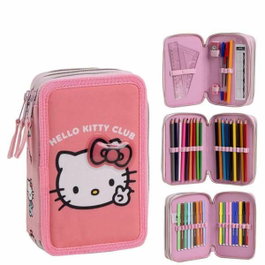 Cerdá Plumier Hello Kitty Triple con Accesorios Rosa