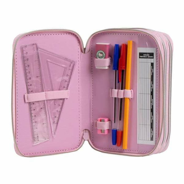Cerdá Plumier Hello Kitty Triple con Accesorios Rosa Cerdá Plumier Hello Kitty Triple con Accesorios Rosa