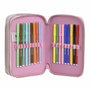 Cerdá Plumier Hello Kitty Triple con Accesorios Rosa
