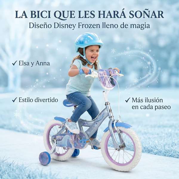 Huffy Bicicleta Frozen 14 Pulgadas para Niños de 4 a 6 Años con Temática Frozen - 14" Huffy Bicicleta Frozen 14 Pulgadas para Niños de 4 a 6 Años con Temática Frozen - 14"