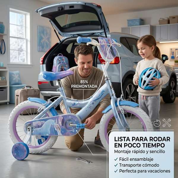 Huffy Bicicleta Frozen 14 Pulgadas para Niños de 4 a 6 Años con Temática Frozen - 14" Huffy Bicicleta Frozen 14 Pulgadas para Niños de 4 a 6 Años con Temática Frozen - 14"