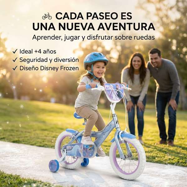 Huffy Bicicleta Frozen 14 Pulgadas para Niños de 4 a 6 Años con Temática Frozen - 14" Huffy Bicicleta Frozen 14 Pulgadas para Niños de 4 a 6 Años con Temática Frozen - 14"