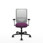 PIQUERAS Y CRESPO Silla de oficina Zulema con mecanismo Sincro, Morado y Blanco