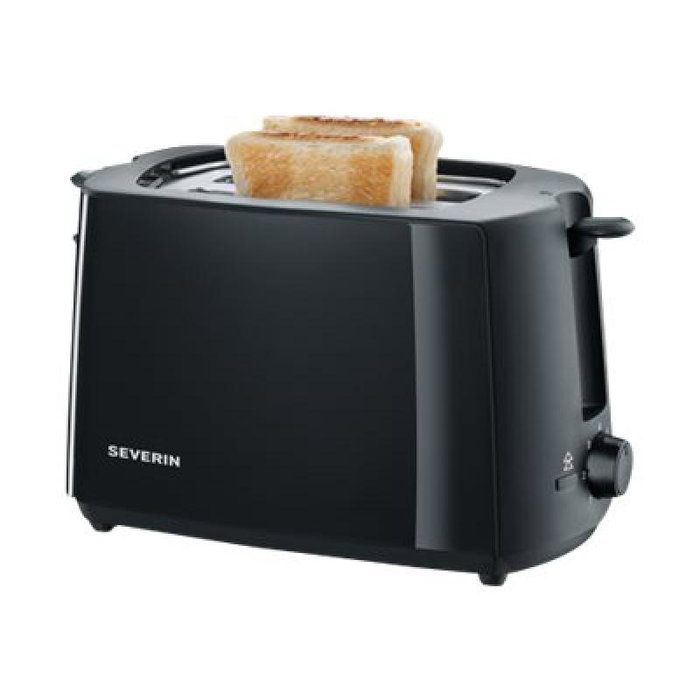 Severin Toaster AT 2287 - Tostador de 2 Rebanadas, Color Negro (AT 2287)