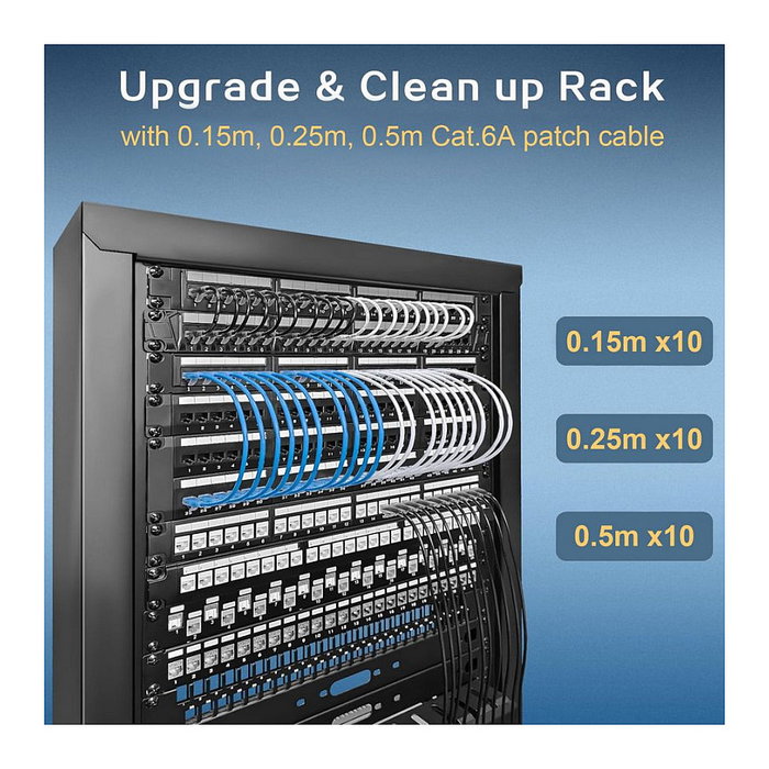 Equip Cable de Red Cat6a Slim U/UTP 0,15m Blanco