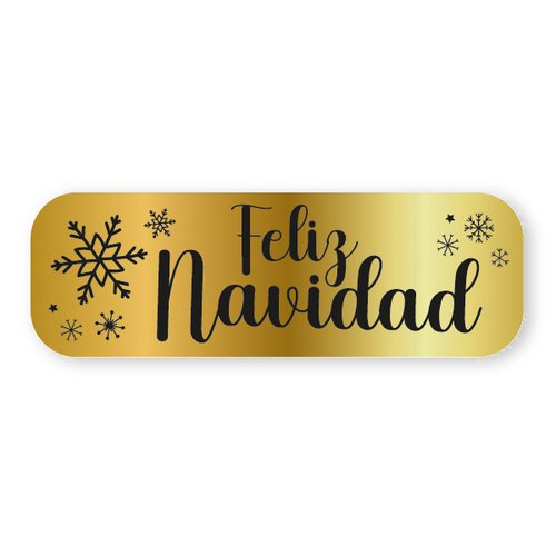 Etiquetas Regalo Adh. Holograficas Rollo 250 Uds. 45X15 Navidad Feliz Navidad Oro Etiquetas Regalo Adh. Holograficas Rollo 250 Uds. 45X15 Navidad Feliz Navidad Oro