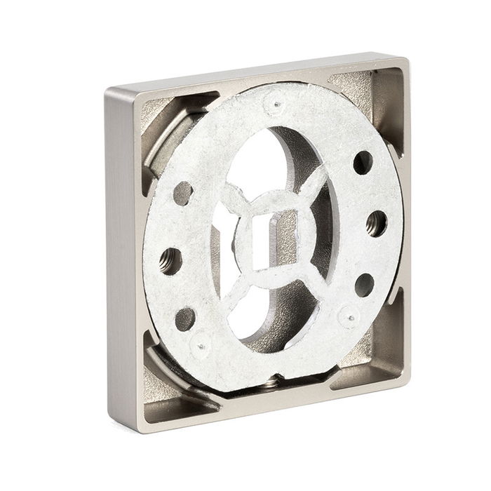 HERRAJES ALK Bocallave Z Cuadrado 51X51 Niquel Cepillado Negro Mate HERRAJES ALK Bocallave Z Cuadrado 51X51 Niquel Cepillado Negro Mate