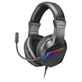 Mars Gaming Auriculares Gaming MH122 FRGB Jack Cancelación de Ruido Pasiva Sonido Hi-Fi Ultra-Bass Compatibilidad Multiplataforma