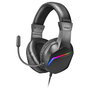 Mars Gaming Auriculares Gaming MH122 FRGB Jack Cancelación de Ruido Pasiva Sonido Hi-Fi Ultra-Bass Compatibilidad Multiplataforma