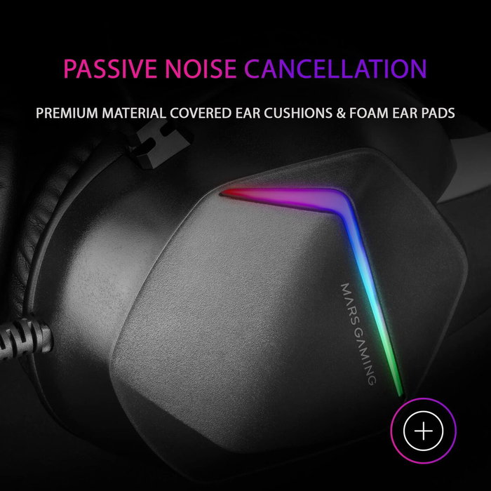 Mars Gaming MH122 Auriculares Gaming FRGB Negros Mars Gaming MH122 Auriculares Gaming FRGB Negros