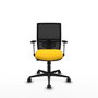 PIQUERAS Y CRESPO Silla de oficina Yunquera con mecanismo Sincro/Traslack Amarillo y Negro