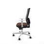 PIQUERAS Y CRESPO Silla de oficina Horna con mecanismo Sincro, Marrón oscuro y Gris