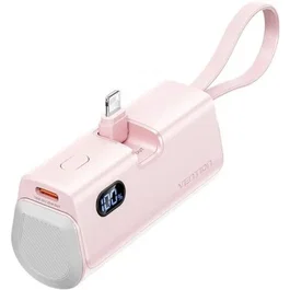Vention FHRP0 Powerbank 4800mAh 22.5W Rosa con Cables USB Tipo-C y Lightning