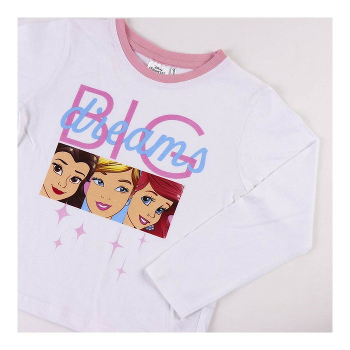 Cerdá Pijama Largo Single Jersey Princess Talla 3 Años Blanco