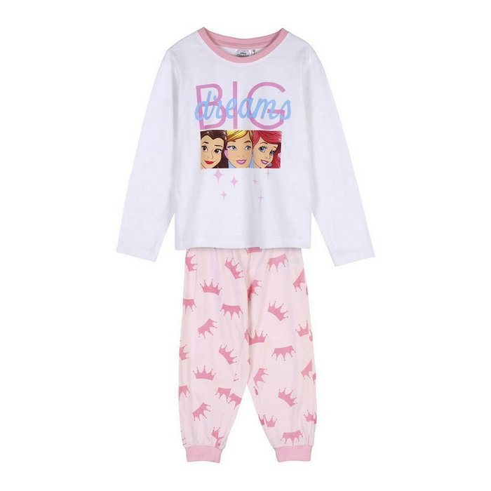 Cerdá Pijama Largo Single Jersey Princess Talla 3 Años Blanco
