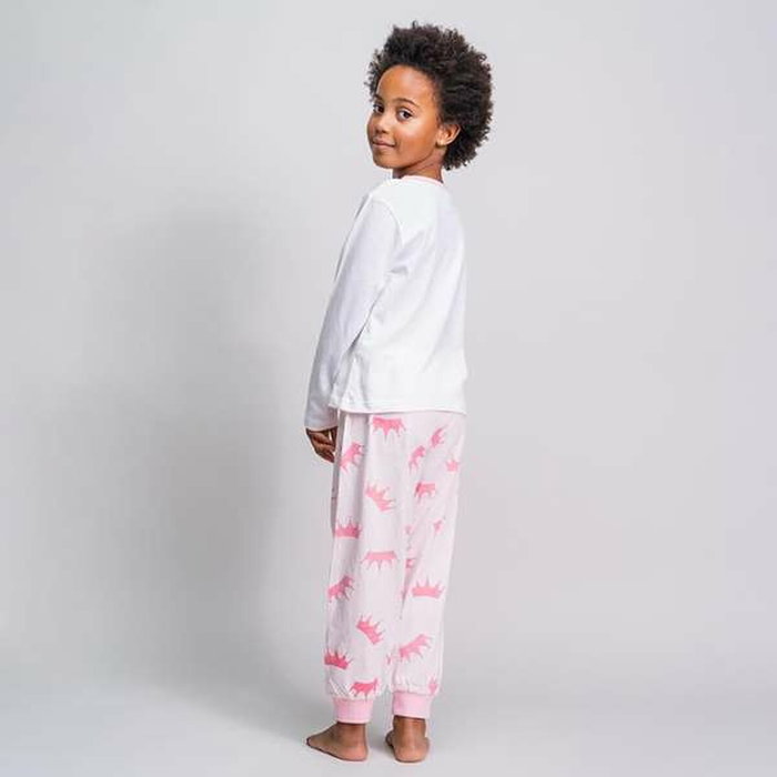 Cerdá Pijama Largo Single Jersey Princess Talla 3 Años Blanco