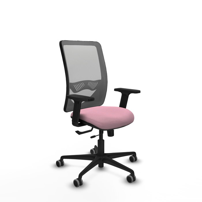 PIQUERAS Y CRESPO Silla de oficina Zulema con mecanismo Sincro/Traslack, Rosa y Gris PIQUERAS Y CRESPO Silla de oficina Zulema con mecanismo Sincro/Traslack, Rosa y Gris