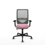 PIQUERAS Y CRESPO Silla de oficina Zulema con mecanismo Sincro/Traslack, Rosa y Gris