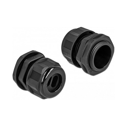 DeLOCK Prensaestopas PG21 para cable plano, 2 unidades, Negro DeLOCK Prensaestopas PG21 para cable plano, 2 unidades, Negro