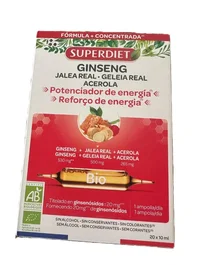 SUPERDIET Ginseng y Jalea Real Bio 20 Ampollas - Vitalidad y Resistencia
