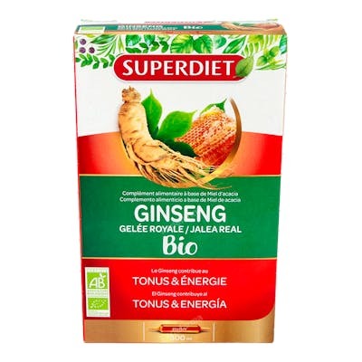 SUPERDIET Ginseng y Jalea Real Bio 20 Ampollas - Vitalidad y Resistencia SUPERDIET Ginseng y Jalea Real Bio 20 Ampollas - Vitalidad y Resistencia
