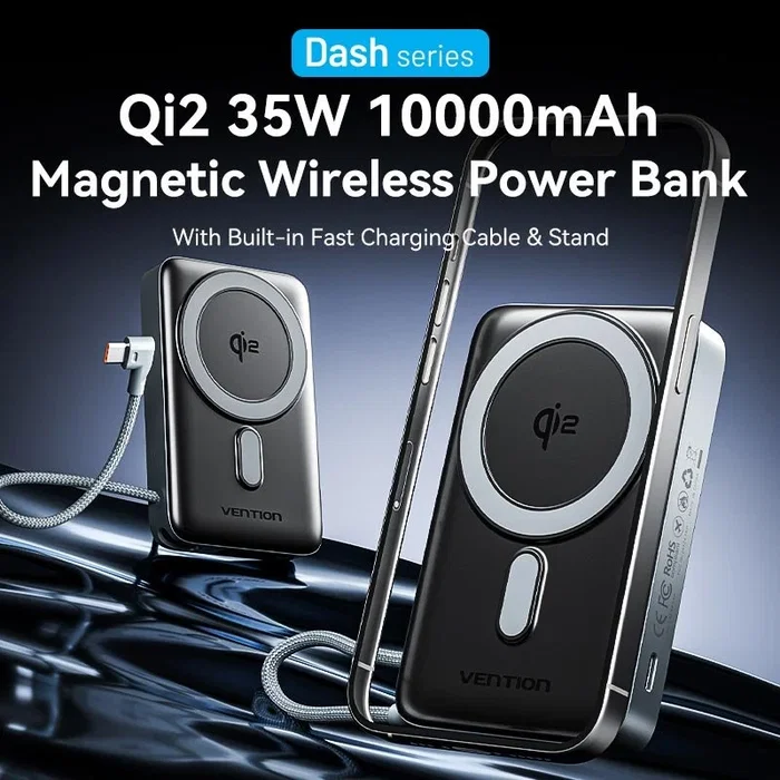 Vention Powerbank Magnético Inalámbrico 10000mAh 35W Gris