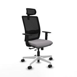 PIQUERAS Y CRESPO Silla de oficina Haches con mecanismo Sincro/Traslack Gris y Negro