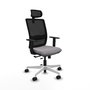 PIQUERAS Y CRESPO Silla de oficina Haches con mecanismo Sincro/Traslack Gris y Negro