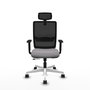 PIQUERAS Y CRESPO Silla de oficina Haches con mecanismo Sincro/Traslack Gris y Negro