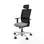 PIQUERAS Y CRESPO Silla de oficina Haches con mecanismo Sincro/Traslack Gris y Negro