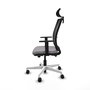 PIQUERAS Y CRESPO Silla de oficina Haches con mecanismo Sincro/Traslack Gris y Negro