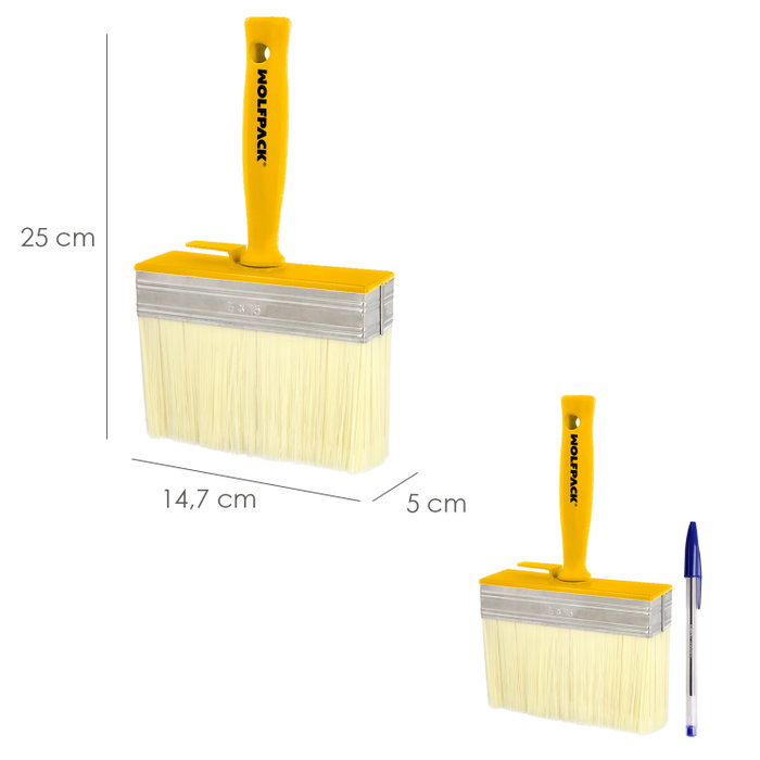 WOLFPACK LINEA PROFESIONAL Brocha Profesional Techos 150x50 mm Cerda Blanca