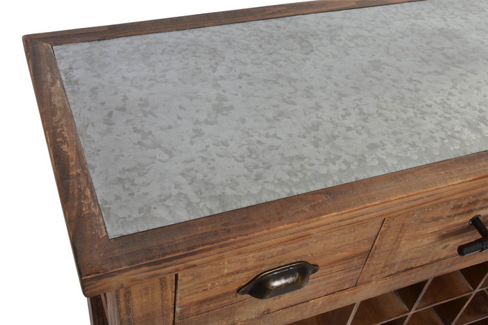 DKD Home Decor Consola Cottage Madera 35 x 95 x 120 cm Botellero