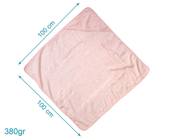 KioKids Toalla de Baño para Bebé de Bambú, Capucha, Suave, Absorbente, Rosa, 100x100 cm KioKids Toalla de Baño para Bebé de Bambú, Capucha, Suave, Absorbente, Rosa, 100x100 cm