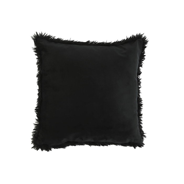 DKD Home Decor Cojín de Poliéster Negro 45x45x8 cm