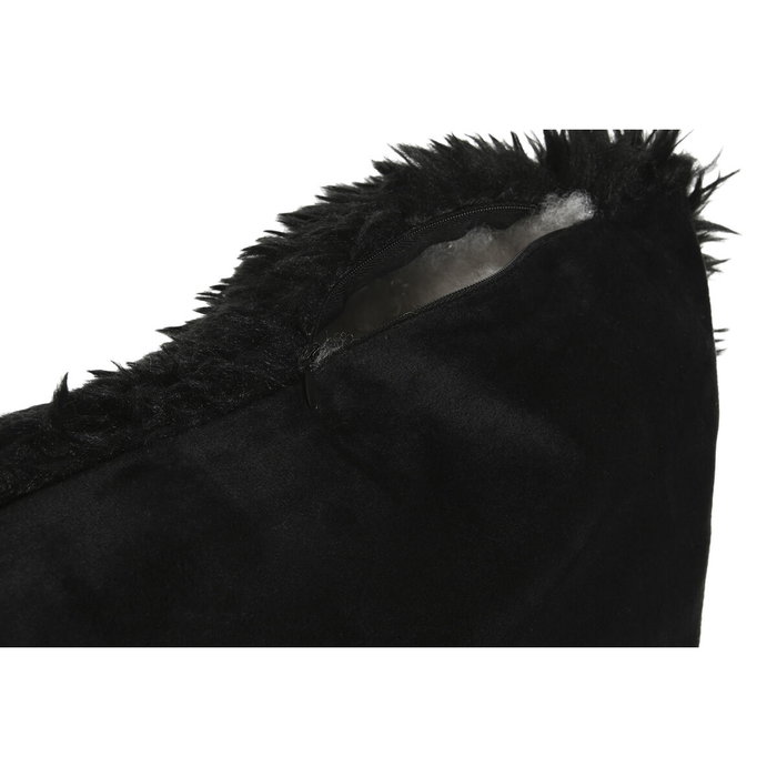 DKD Home Decor Cojín de Poliéster Negro 45x45x8 cm