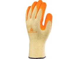 Deltaplus Guantes de algodón y poliéster antideslizantes amarillo/naranja talla 9